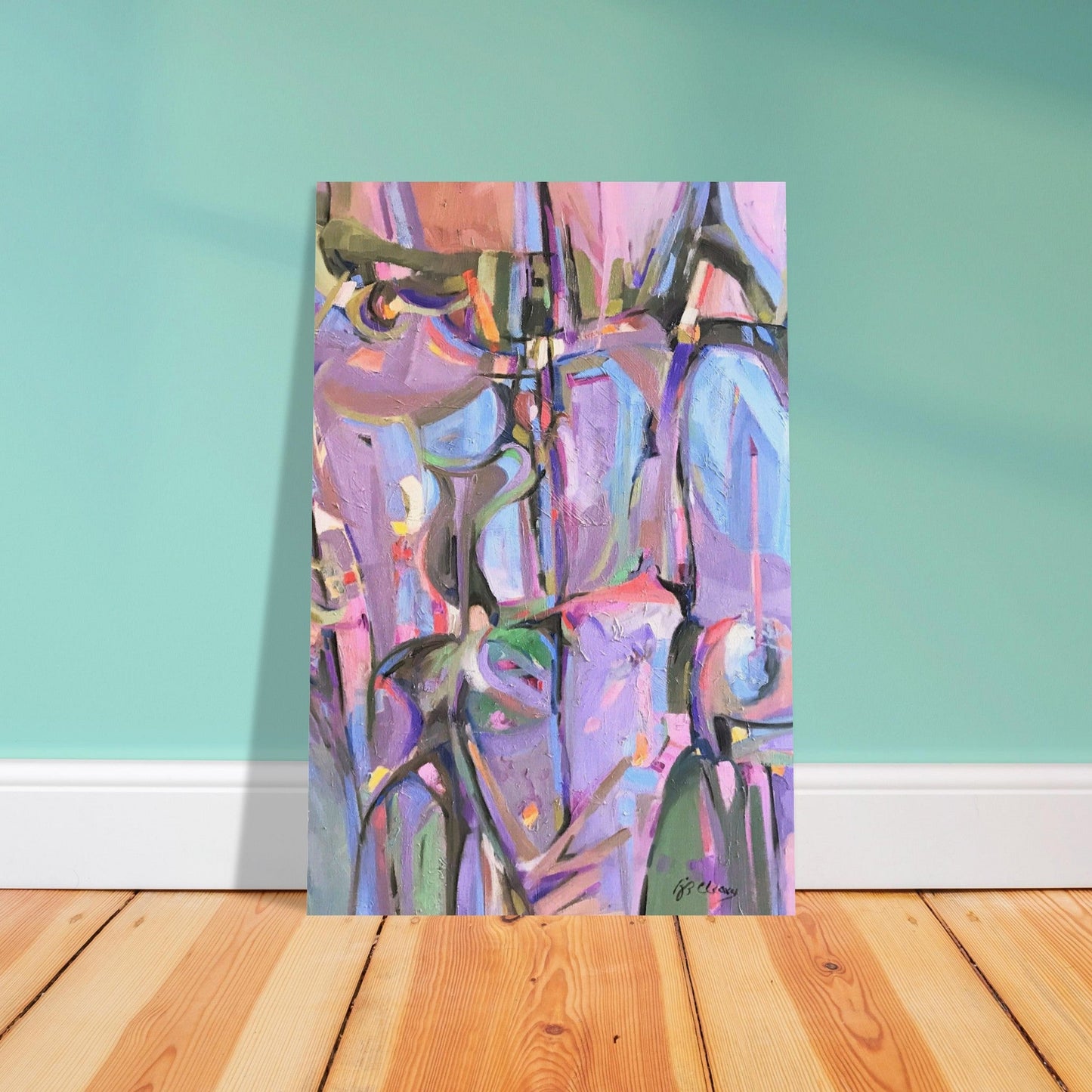 'Passages' Abstract I 12x18 Museum-Quality Matte Paper Poster | Original Artwork by American Artist Barbara Cleary