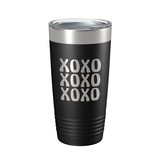XOXO Tumbler Hugs And Kisses Travel Mug Insulated Laser Engraved Coffee Cup 20 oz