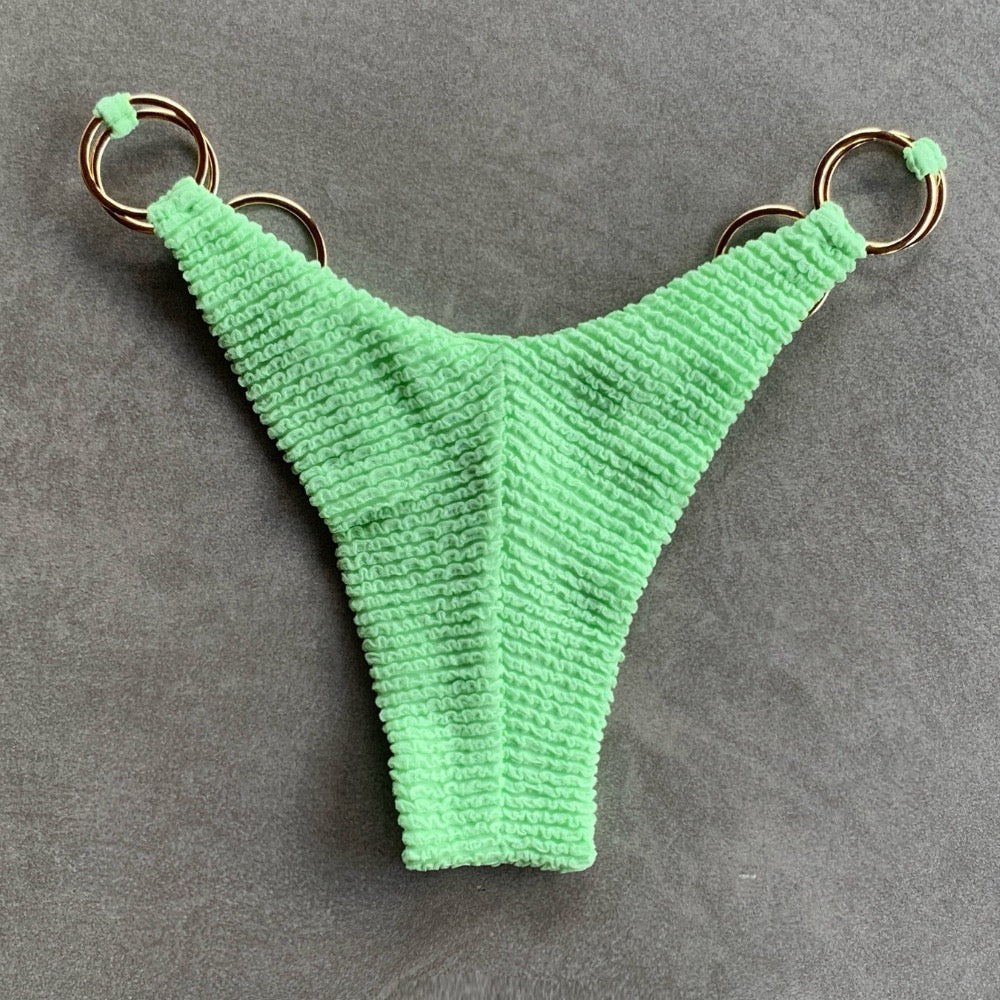 Minty Haze Textured Luna Bikini Bottom