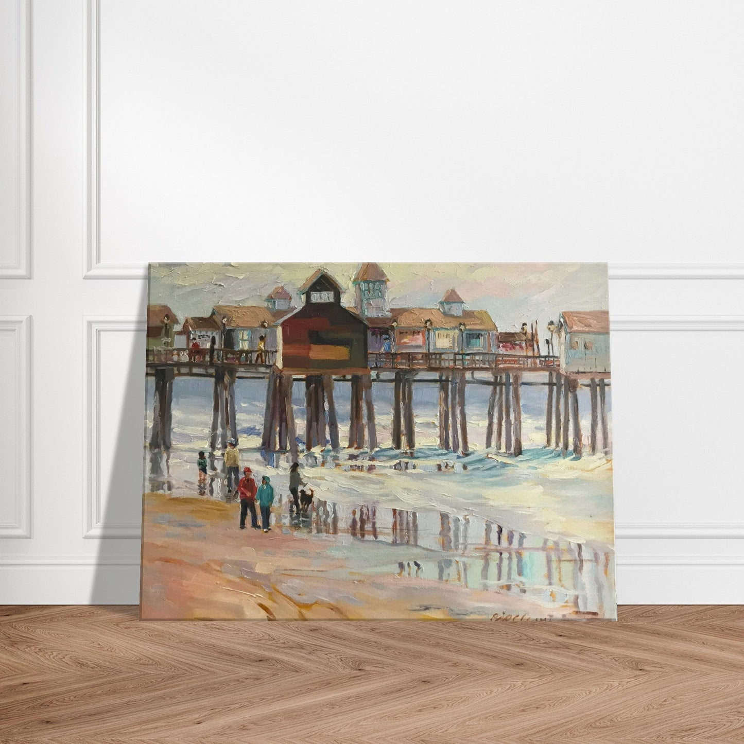 'Serenity by the Sea' Coastal I 18x24 inch Art Print on Canvas I Original Artwork by American Artist Barbara Cleary