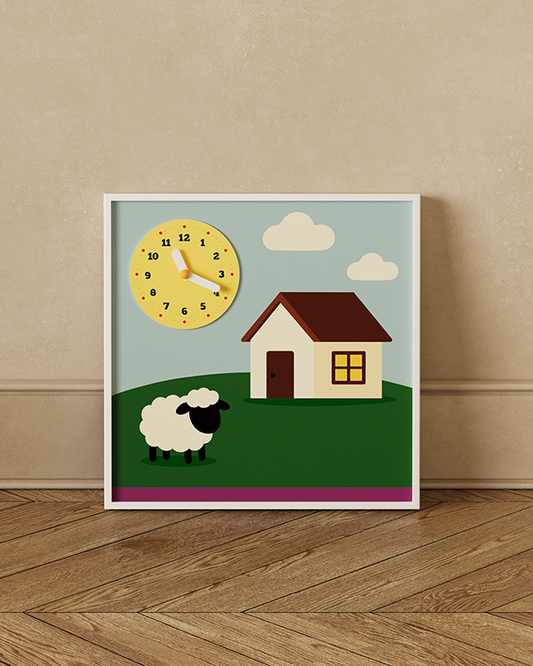 Sheep & House Decorative Clock