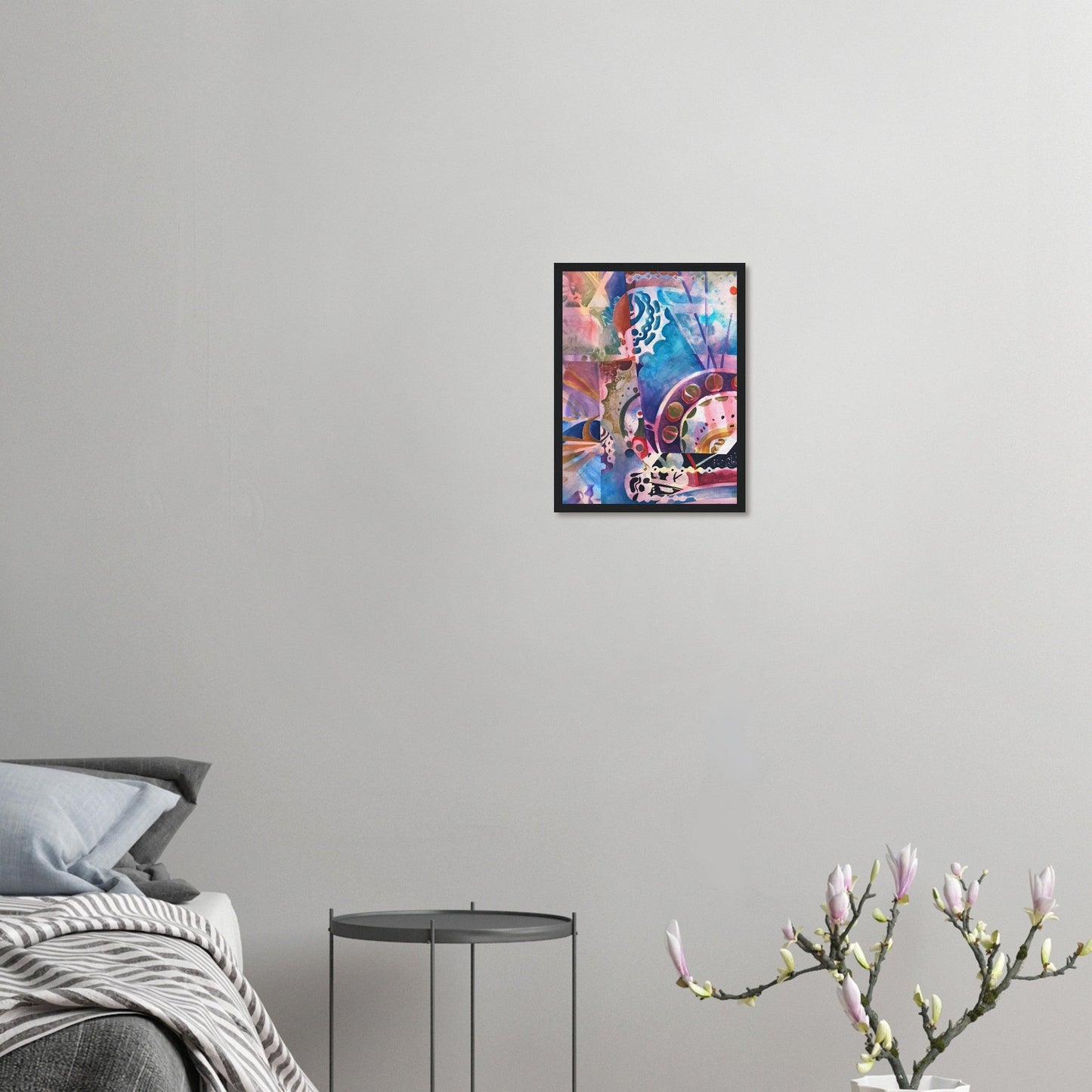 'Kaleidoscope' Abstract I 12x16 inch Wooden Framed Art Print  I Original Artwork by American Artist Barbara Cleary