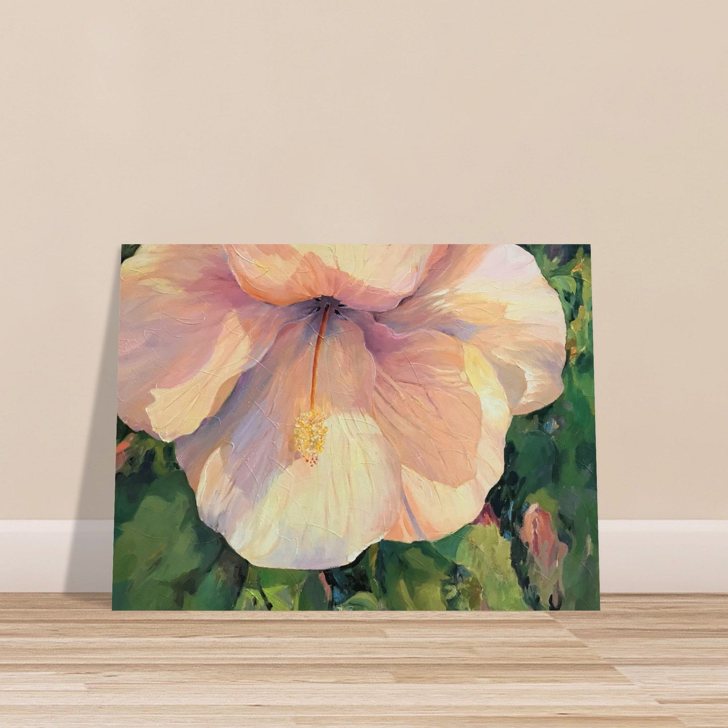 'Hibiscus' Floral I 18x24 Museum-Quality Matte Paper Poster | Original Artwork by American Artist Barbara Cleary