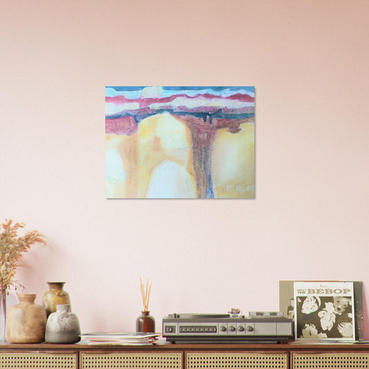 'Southwest Mixed Media' Abstract I 18x24 Museum-Quality Matte Paper Poster | Original Artwork by American Artist Barbara Cleary