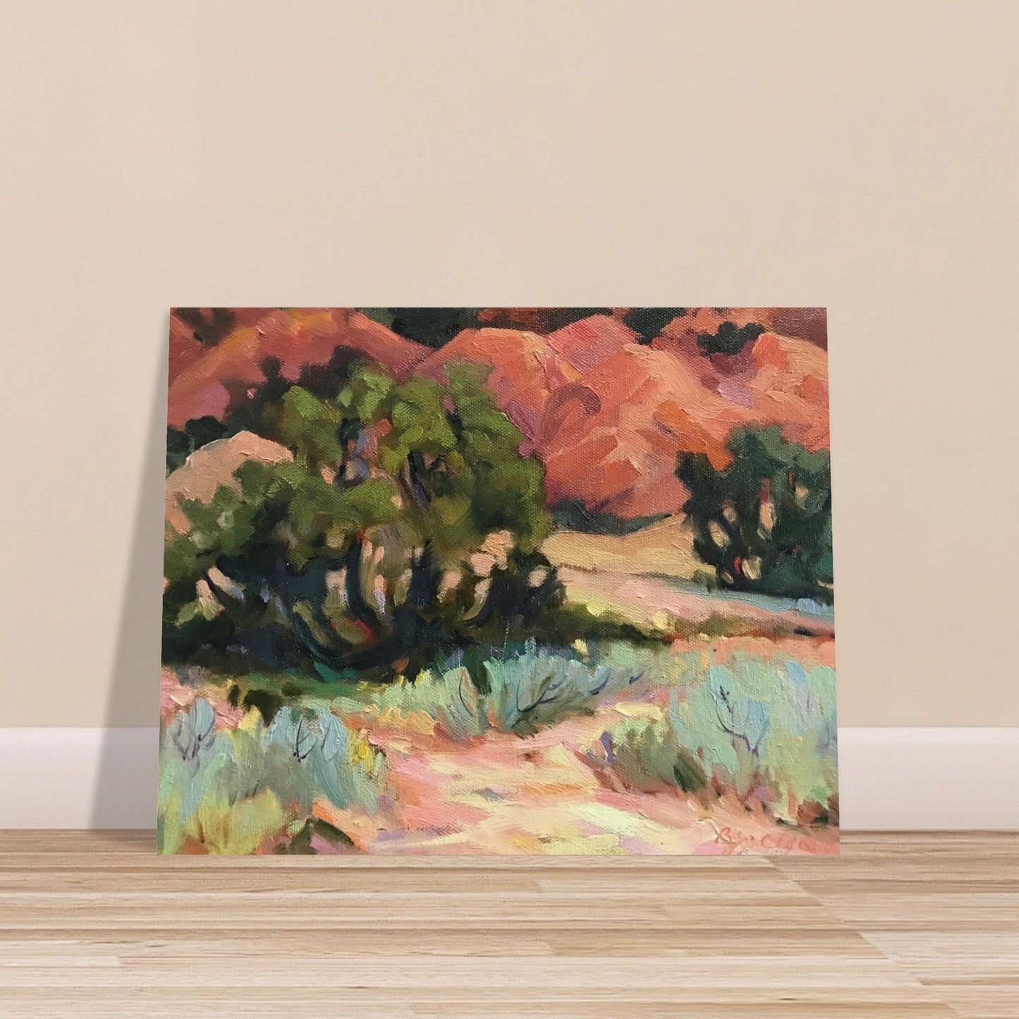 ‘Mesa at Ghost Ranch’ Southwestern Landscape | 16x20 Museum Quality Matte Poster | Original Artwork by American Artist Barbara Cleary