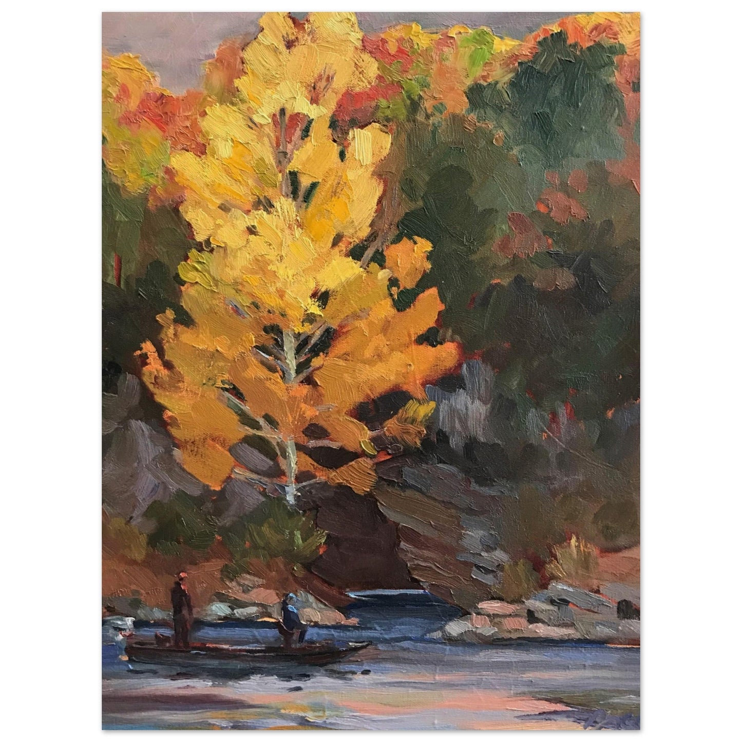 'Pine Cove' Coastal Landscape I 12x16 Museum-Quality Matte Paper Poster | Original Artwork by American Artist Barbara Cleary