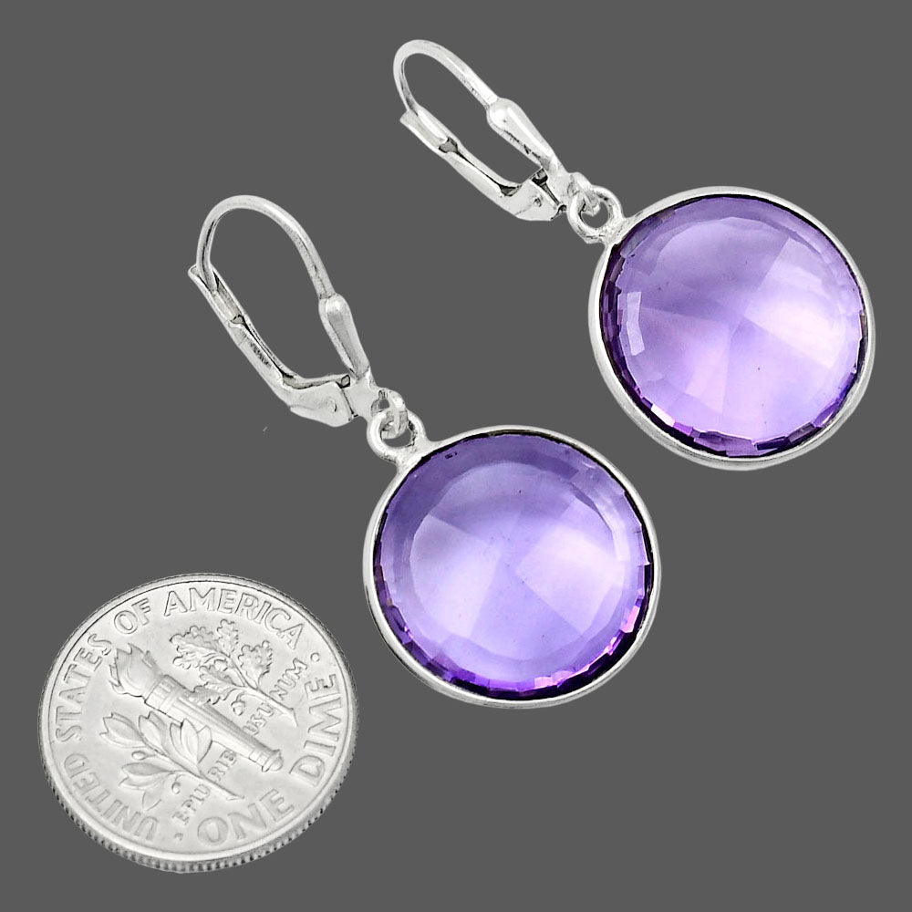 Fancy Cut Premium Quality Amethyst Earrings E-1254 11-EE10003