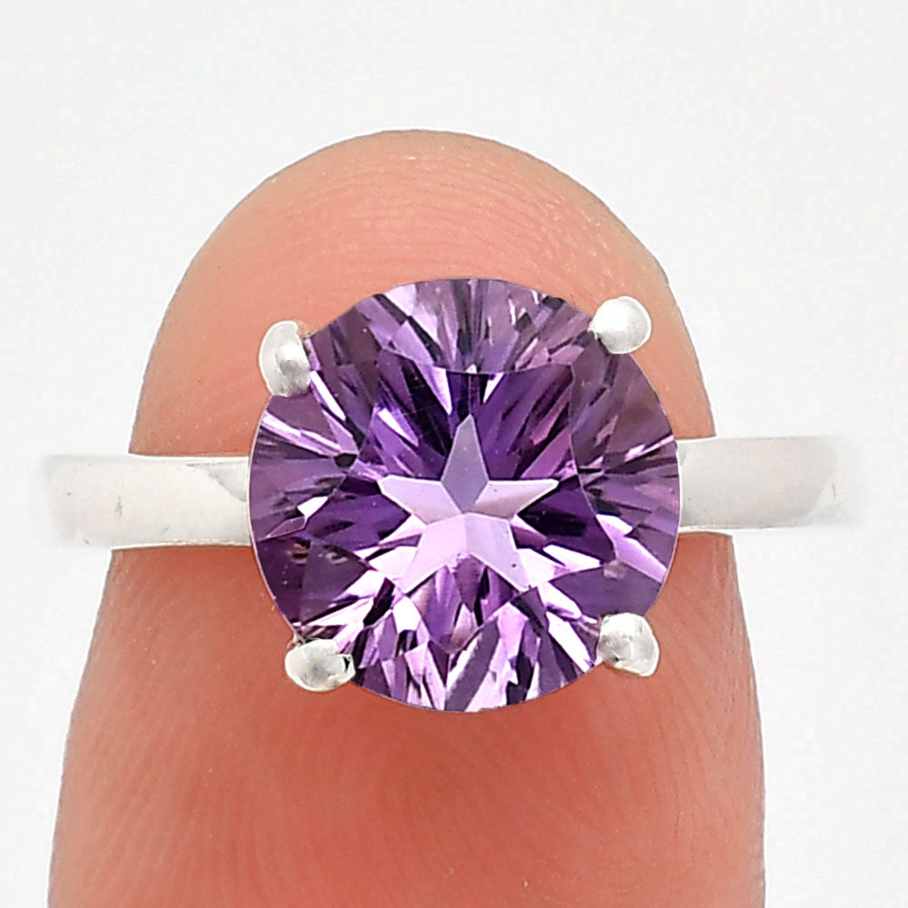 Fancy Cut Premium African Amethyst Ring size-7.5 R-1019 11-ER10019