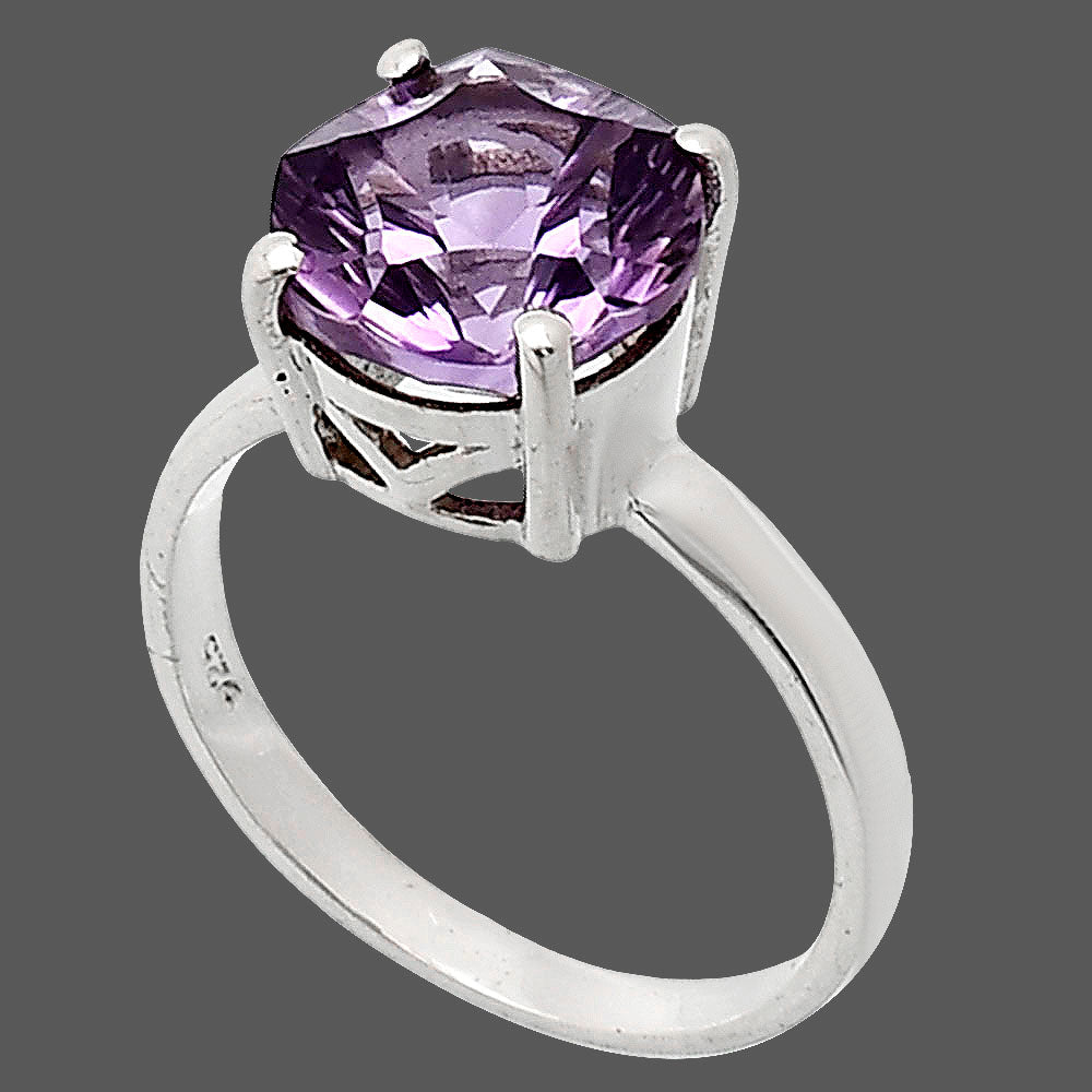 Fancy Cut Premium African Amethyst Ring size-7.5 R-1019 11-ER10019