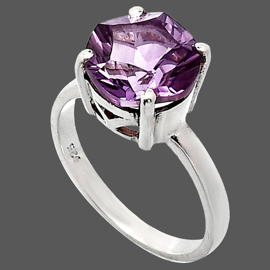 Fancy Cut Premium African Amethyst Ring size-7 R-1019 11-ER10027