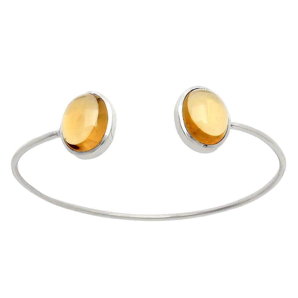 Premium Quality Citrine Cab Cuff Bangle Bracelet B-1004 12-EB10032