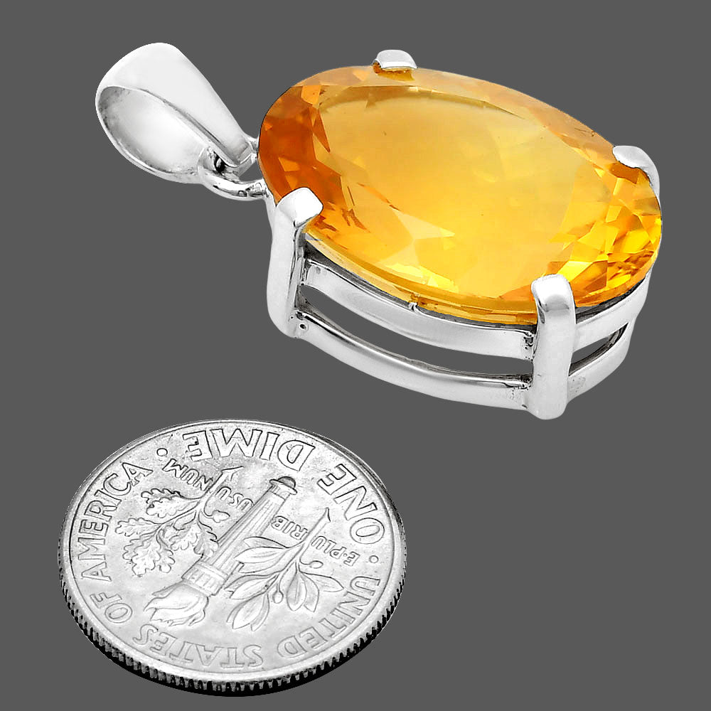 Premium Quality Natural Citrine Pendant P-1013 12-EP10030