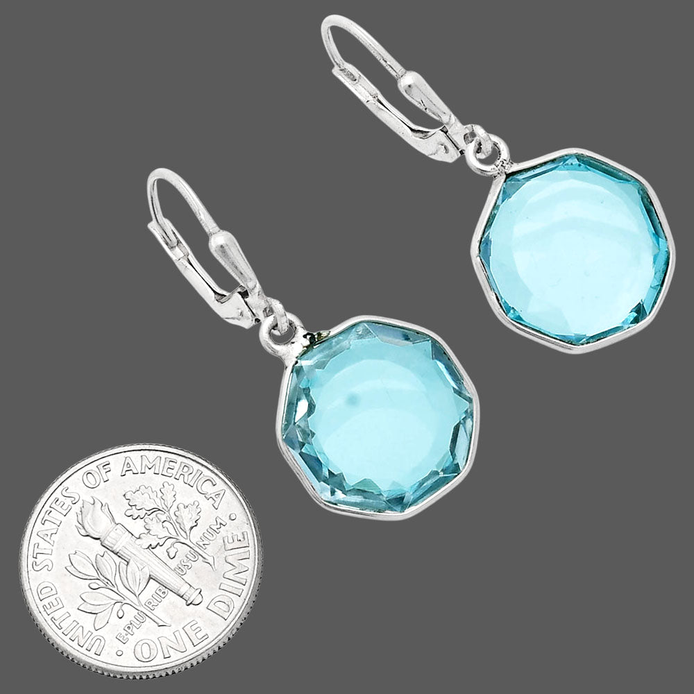 Fancy Cut Premium Sky Blue Topaz Earrings E-1254 13-EE10113