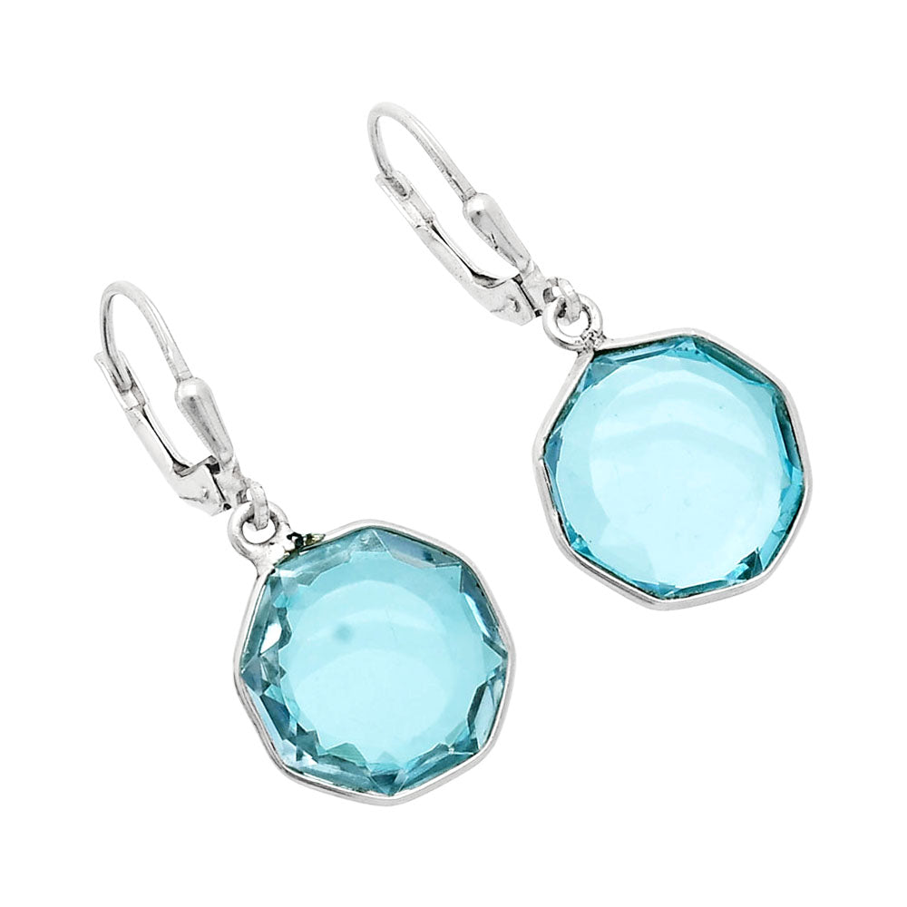 Fancy Cut Premium Sky Blue Topaz Earrings E-1254 13-EE10113