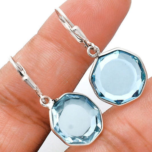 Fancy Cut Premium Sky Blue Topaz Earrings E-1254 13-EE10115