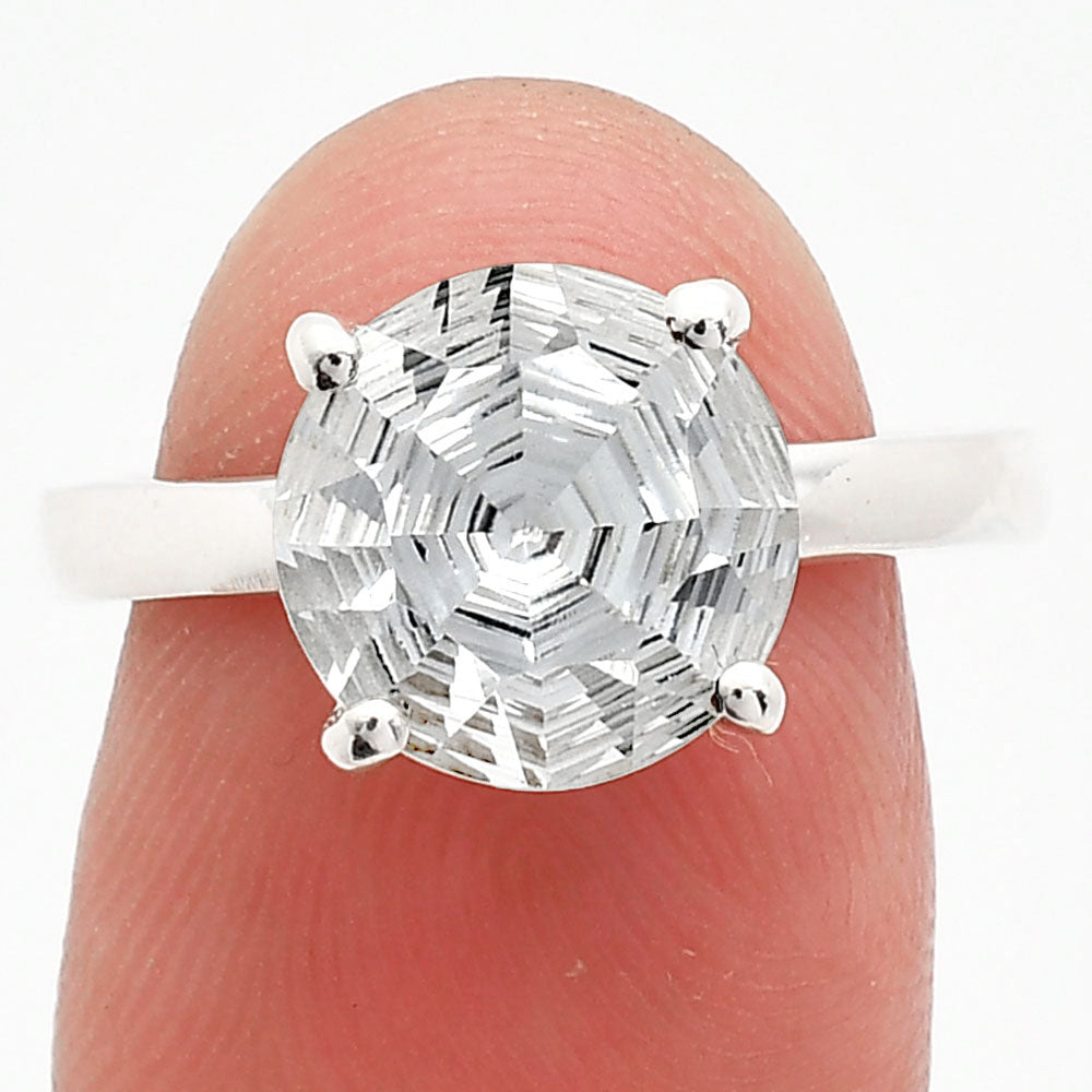 Fancy Cut Premium White Quartz Ring size-7 R-1019 20-ER10252