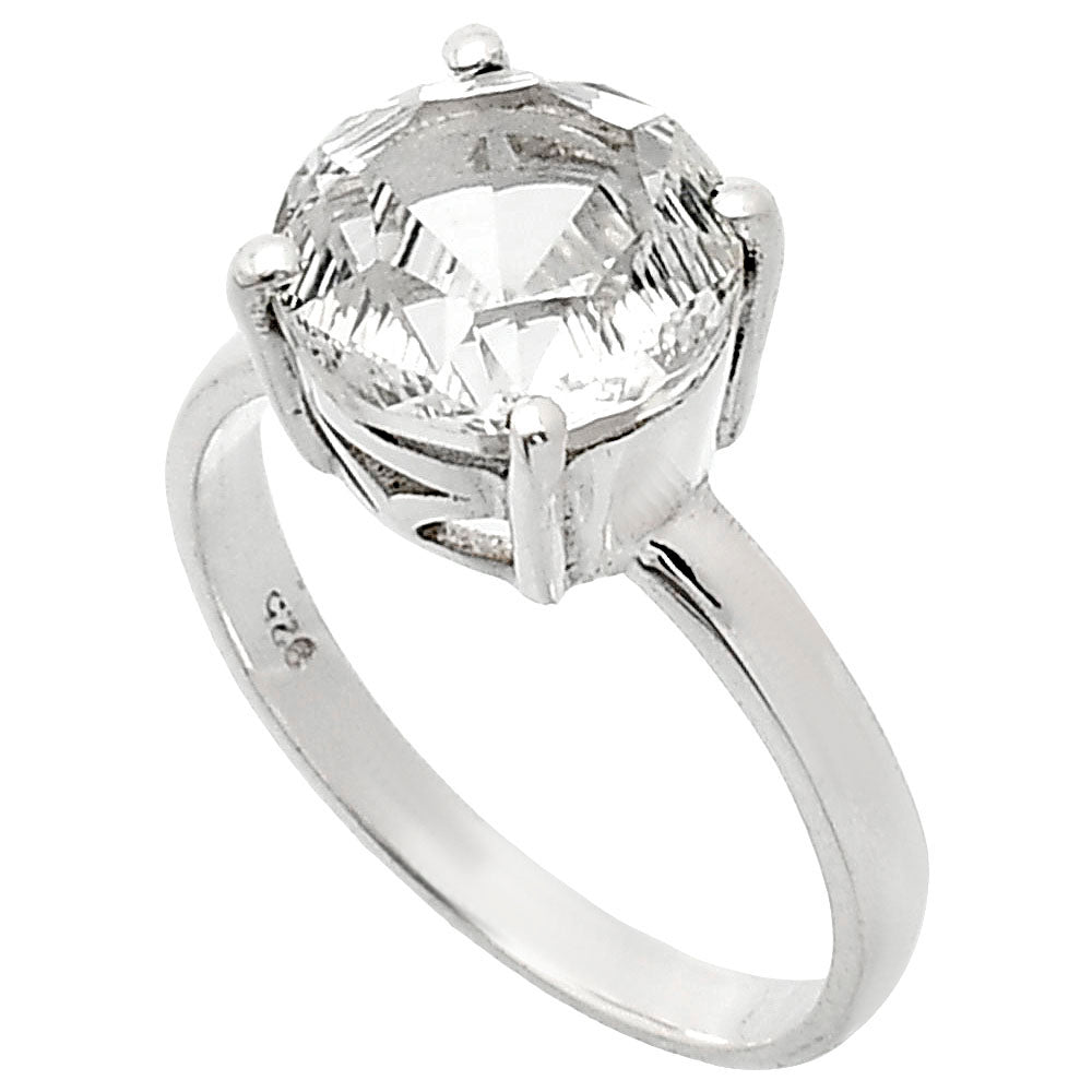 Fancy Cut Premium White Quartz Ring size-7 R-1019 20-ER10252