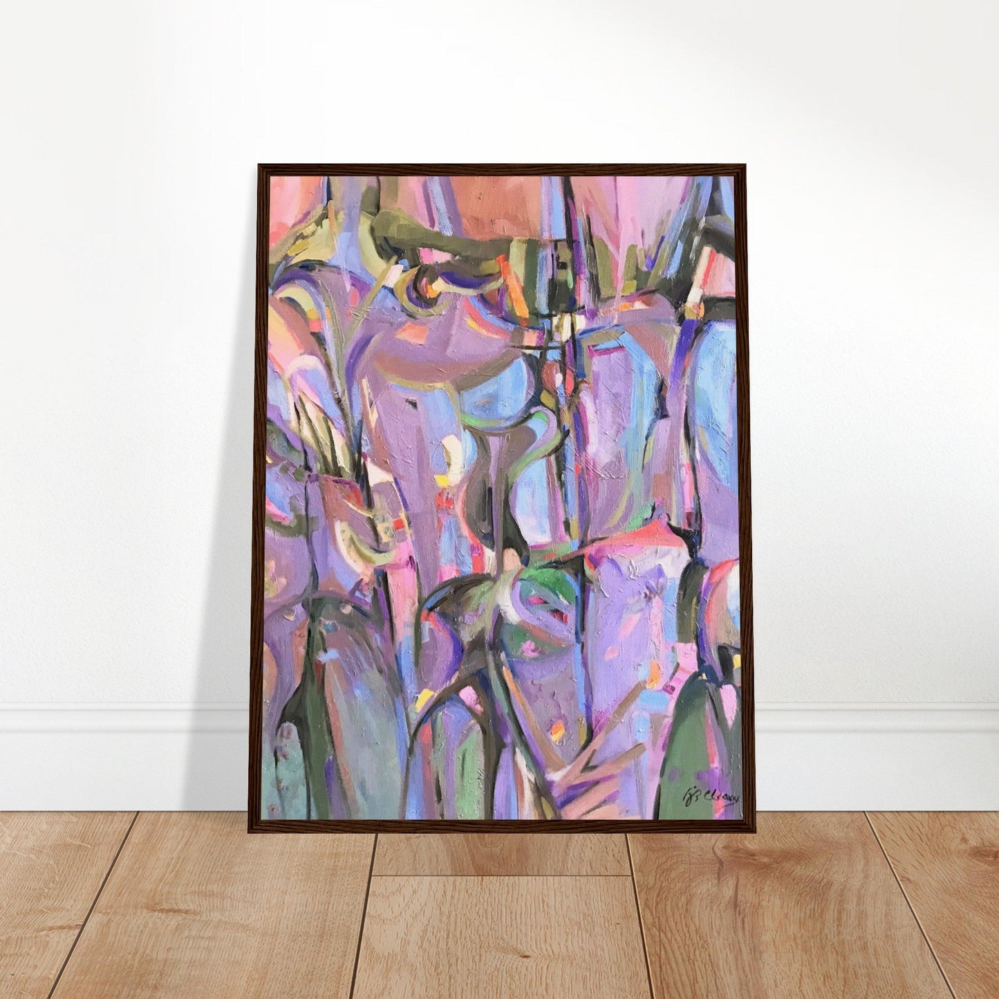 'Passages' Abstract I 18x24 inch Wooden Framed Southwest Art Print I Original Artwork by American Artist Barbara Cleary