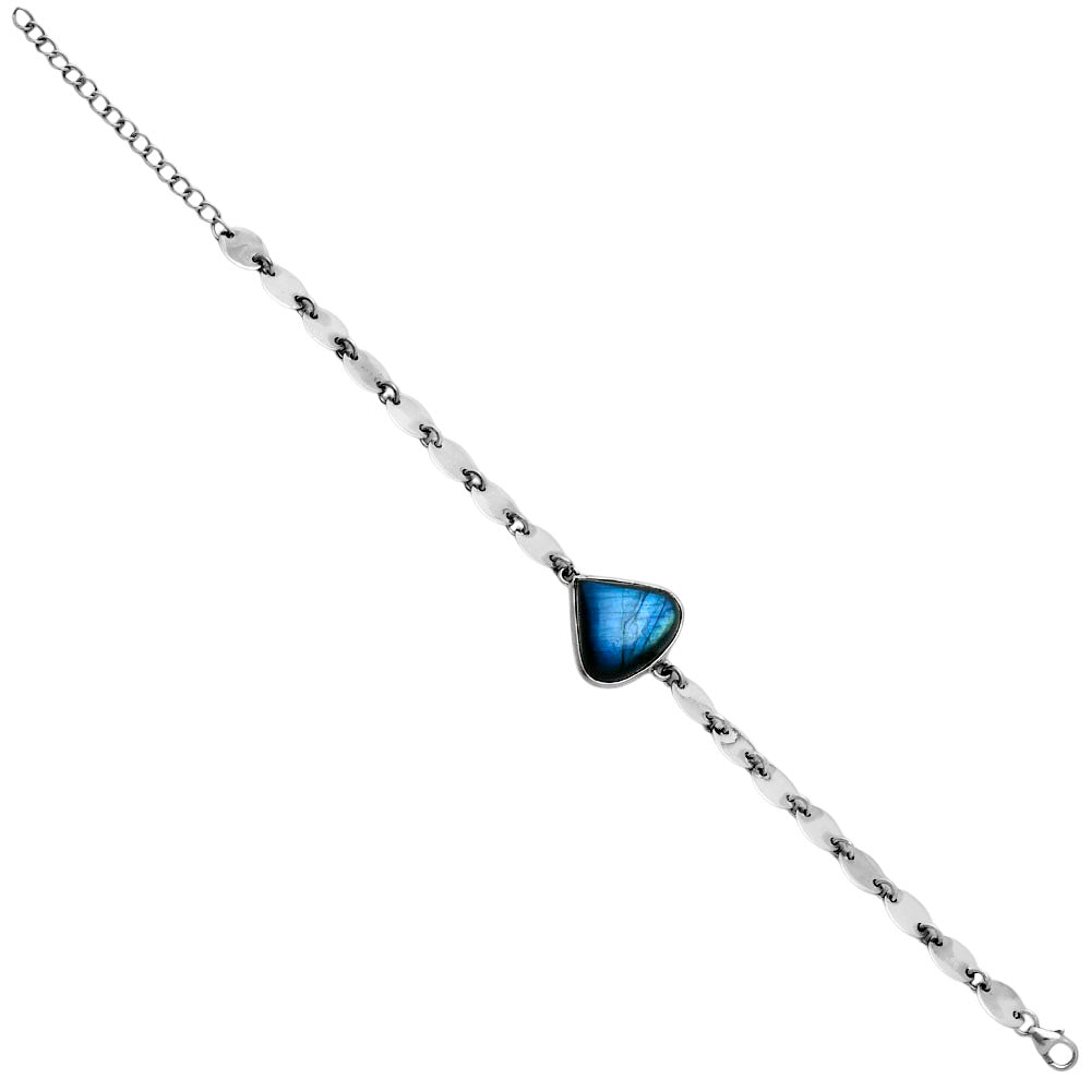 Premium Blue Fire Labradorite - Madagascar Bracelet B-1044 24-EB10106