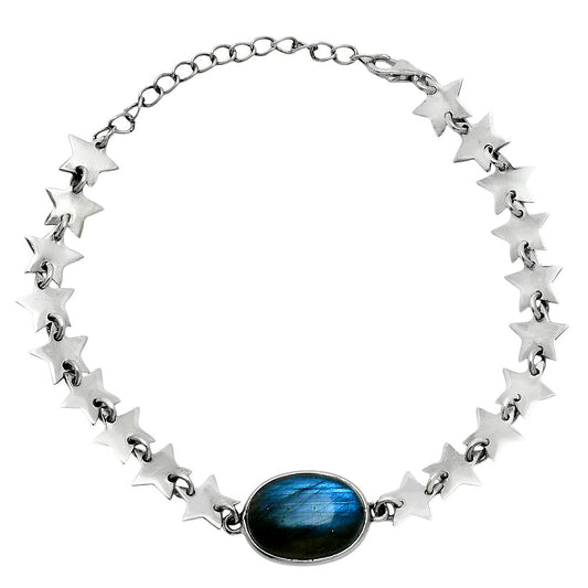 Premium Star - Blue Fire Labradorite Bracelet B-1044 24-EB10113