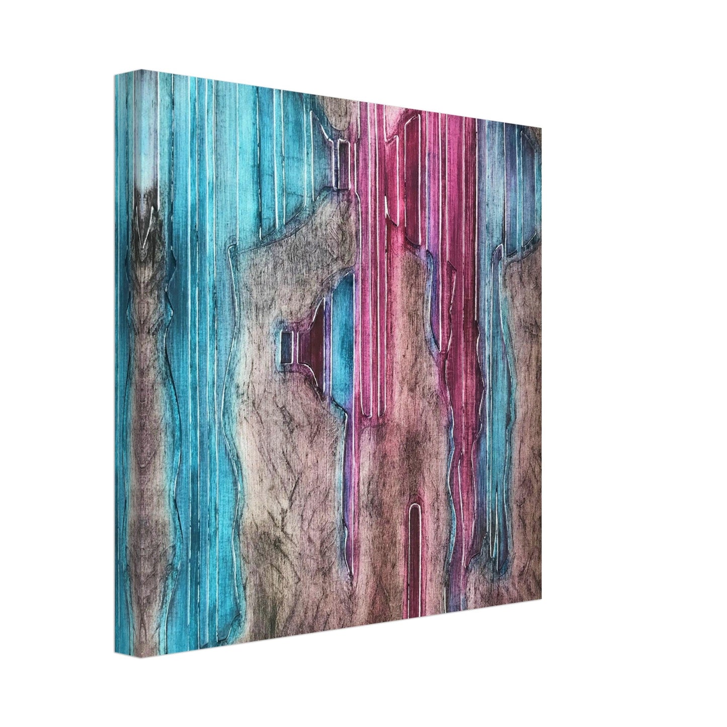 ‘Crow's Blanket' Abstract I 12x12 inch Art Print on Canvas I Original Artwork by American Artist Barbara Cleary