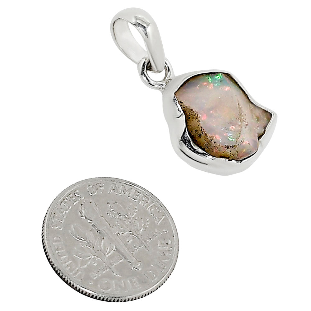 Ethiopian Opal Rough Pendant P-1001 25-EP11208