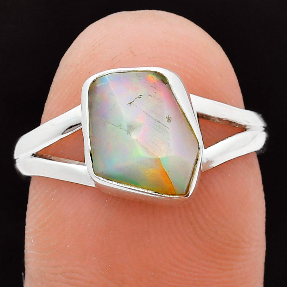 Premium Quality Ethiopian Opal Rough Ring size-8 R-1002 25-ER10515