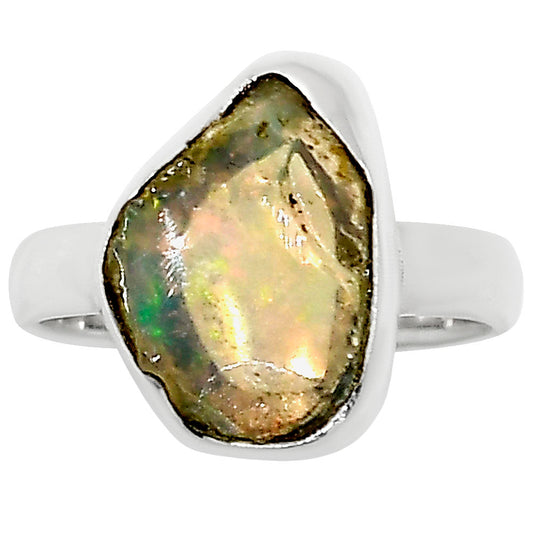Ethiopian Opal Rough Ring size-5 R-1001 25-ER15979