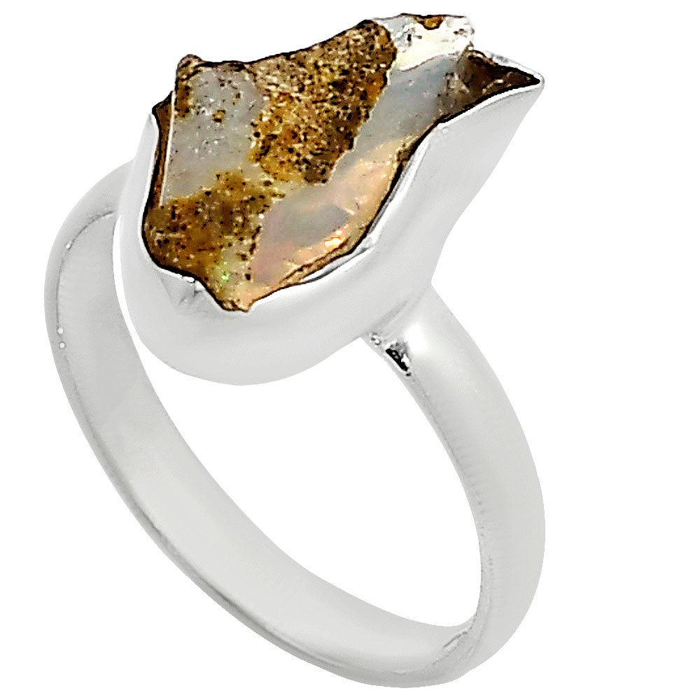 Ethiopian Opal Rough Ring size-9 R-1001 25-ER16274
