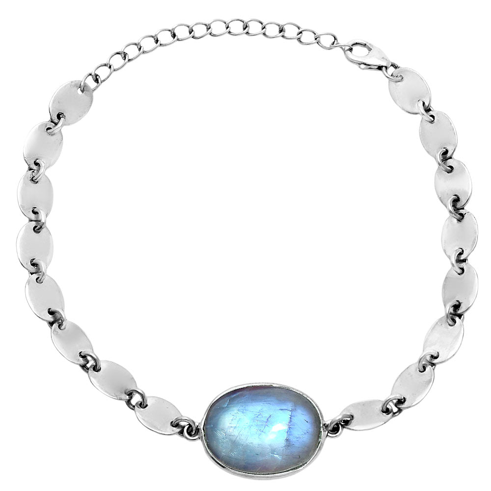 Premium Rainbow Moonstone - India Bracelet B-1044 26-EB10150