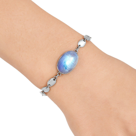 Premium Rainbow Moonstone - India Bracelet B-1044 26-EB10150