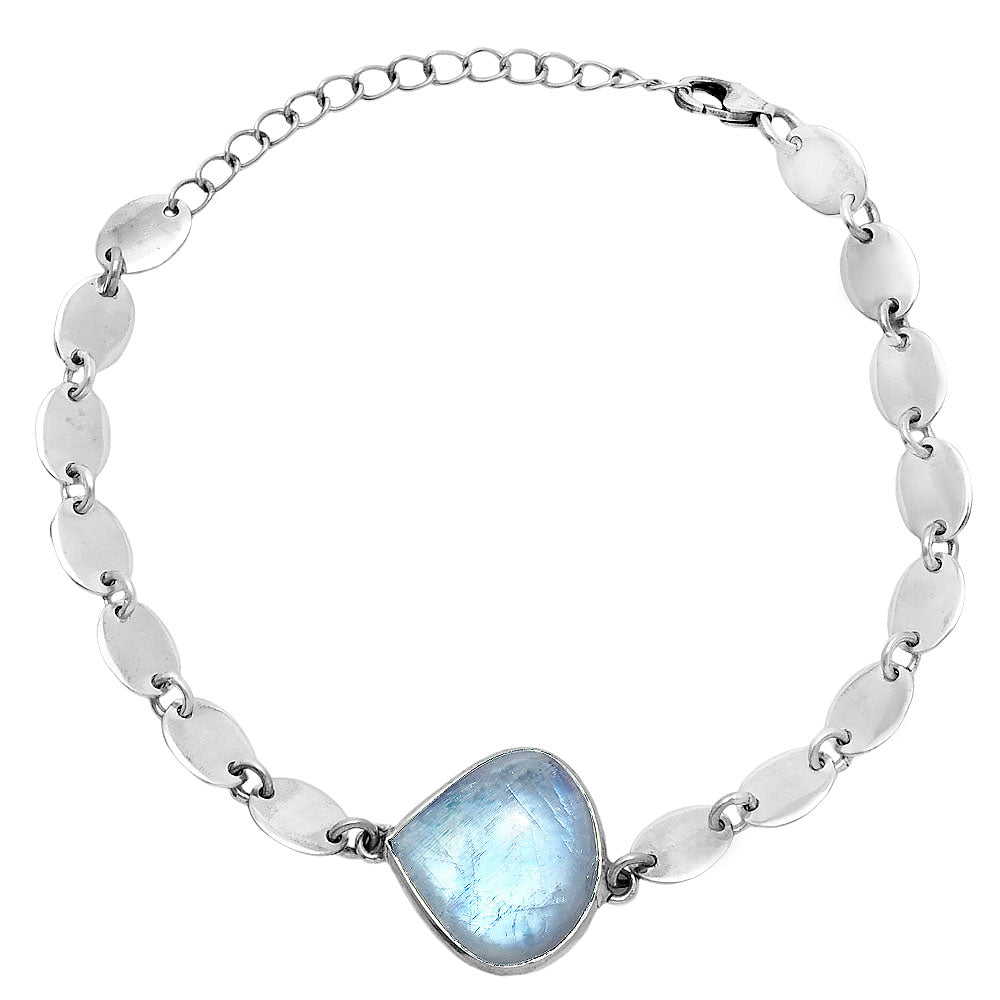 Premium Rainbow Moonstone - India Bracelet B-1044 26-EB10152