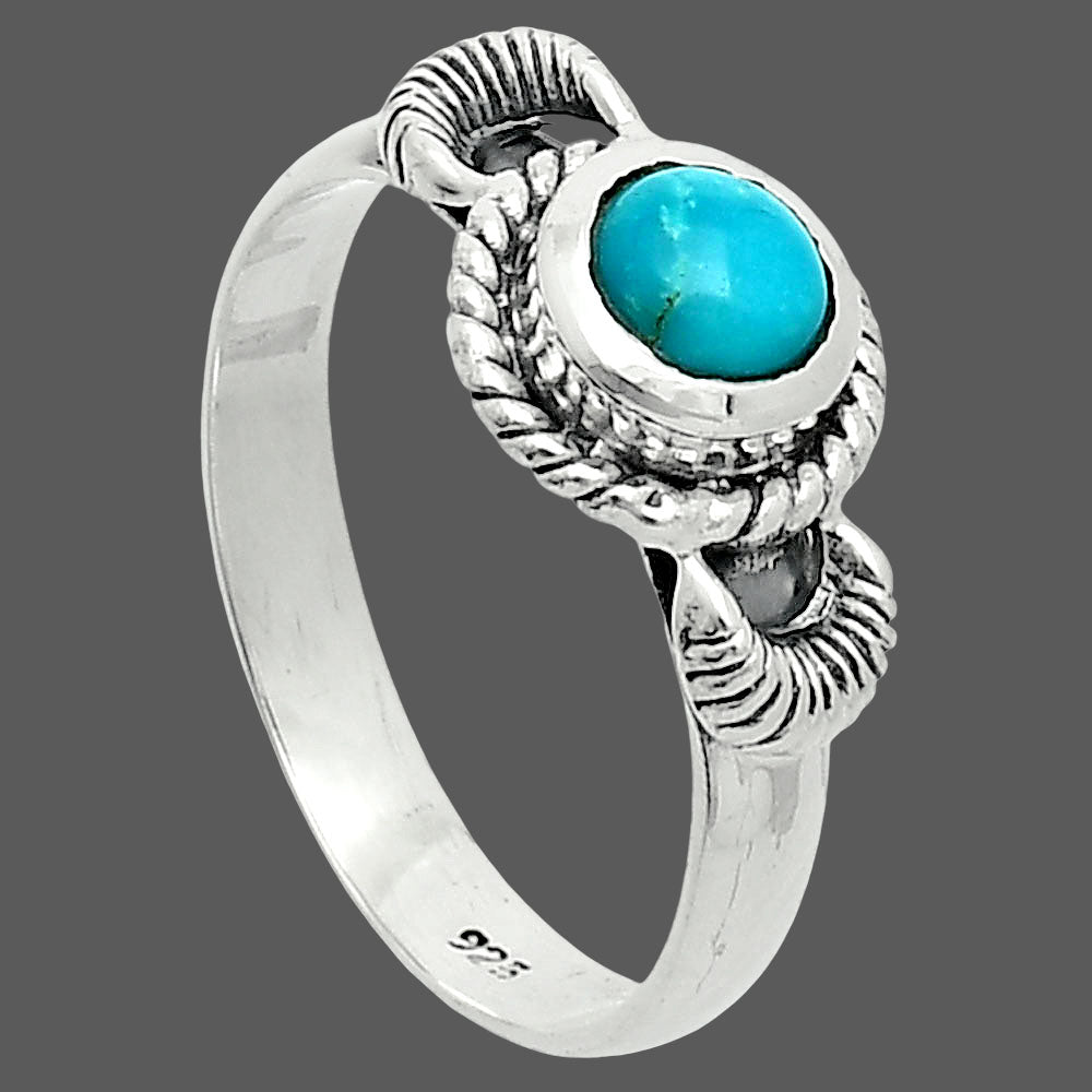 Premium Turquoise Nevada Aztec Mt Ring size-8 R-1733 27-ER11171