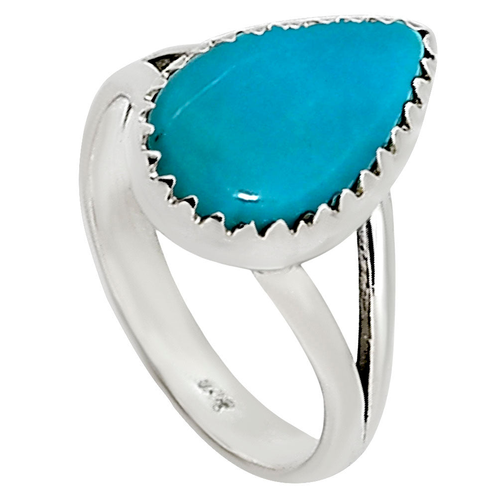 Natural Rare Turquoise Nevada Aztec Mt Ring size-5 R-1227 27-ER16024