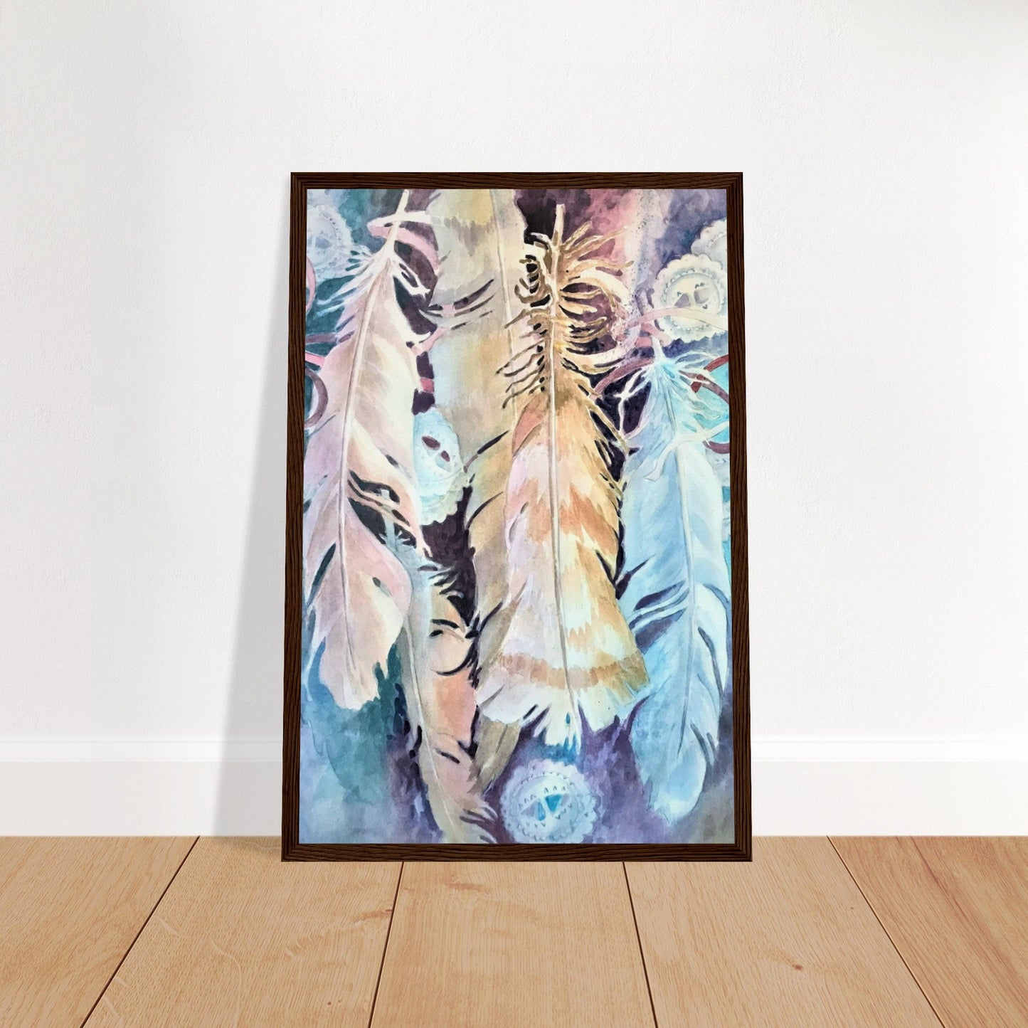 'Conchos' Watercolor I 12x18 Art Print Wooden Framed I Artwork by American Artist Barbara Cleary