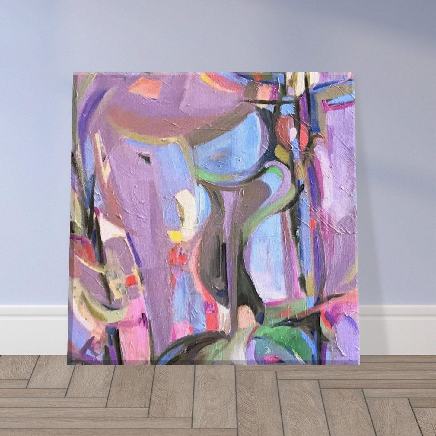 'Passages' Abstract I 8x8 inch Canvas Art Print I Original Artwork by American Artist Barbara Cleary I F128