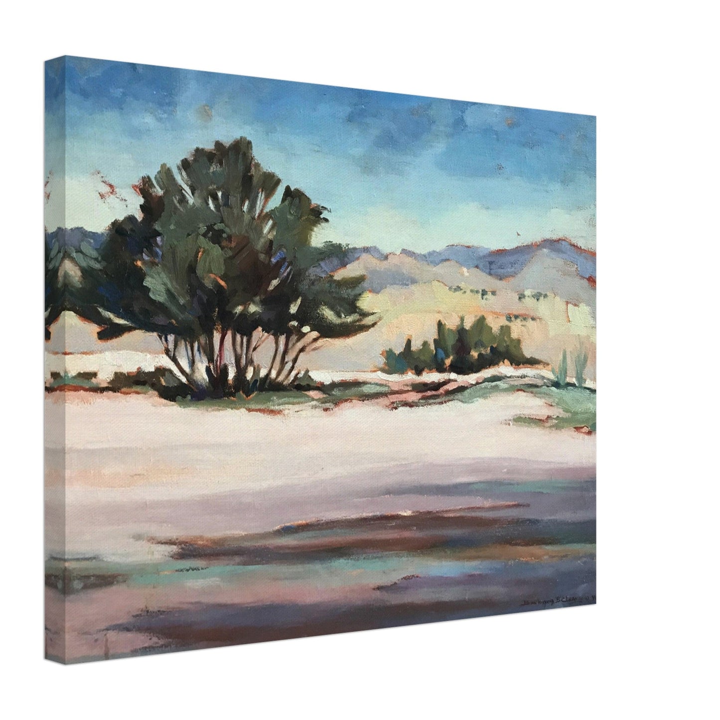'Georgia's View' Southwestern Landscape I 16x20 inch Art Print on Canvas I Original Artwork by American Artist Barbara Cleary
