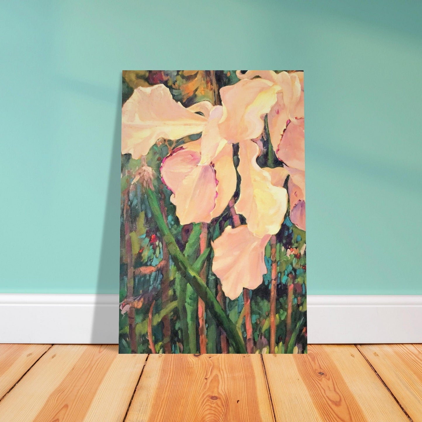 'Pink Orchid' Floral I 16x24 Museum-Quality Matte Paper Poster | Original Artwork by American Artist Barbara Cleary