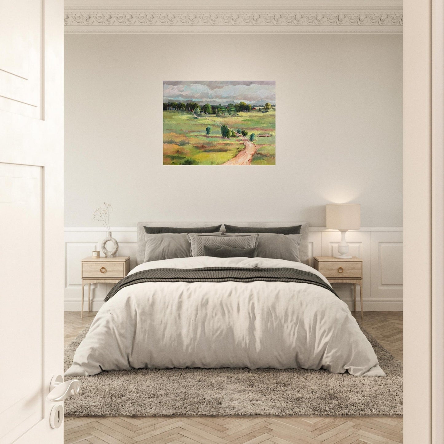 'The Meadow' Landscape I 24x32 inch Art Print on Canvas I Original Artwork by American Artist Barbara Cleary