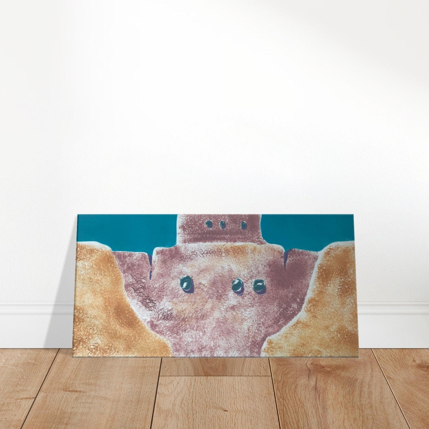 'Pueblo Series 1' Abstract I 12x24 inch Canvas Art Print  I Original Artwork by American Artist Barbara Cleary