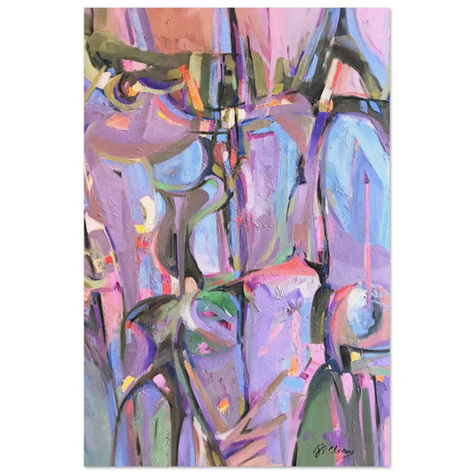 'Passages' Abstract I 12x18 Museum-Quality Matte Paper Poster | Original Artwork by American Artist Barbara Cleary