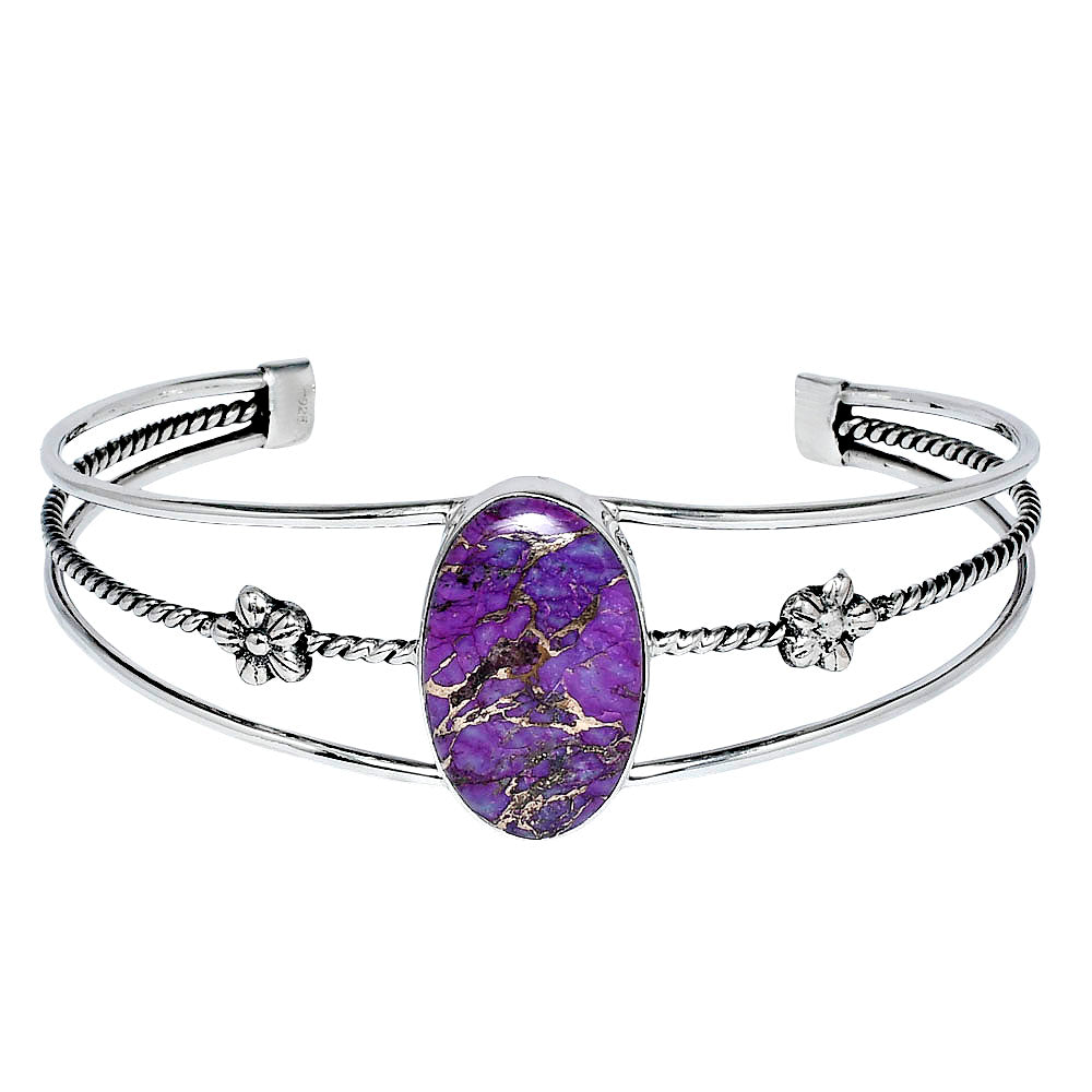 Premium Quality Copper Purple Turquoise Cuff Bangle Bracelet B-1012 31-EB10310