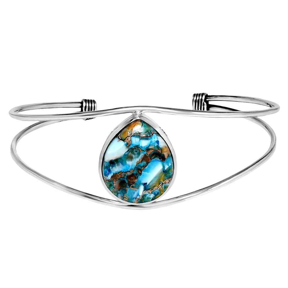 Premium Quality Spiny Oyster Turquoise Cuff Bangle Bracelet B-1013 32-EB10334