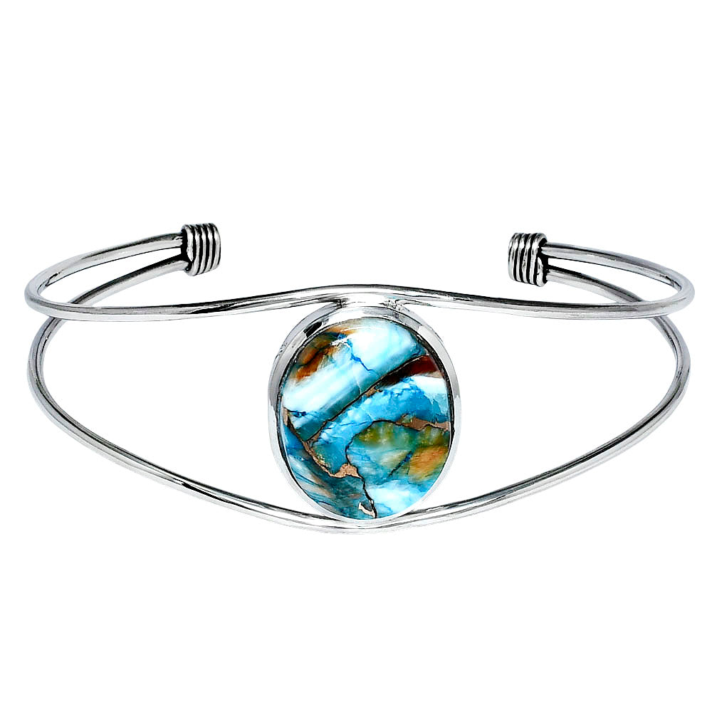 Premium Quality Spiny Oyster Turquoise Cuff Bangle Bracelet B-1013 32-EB10347