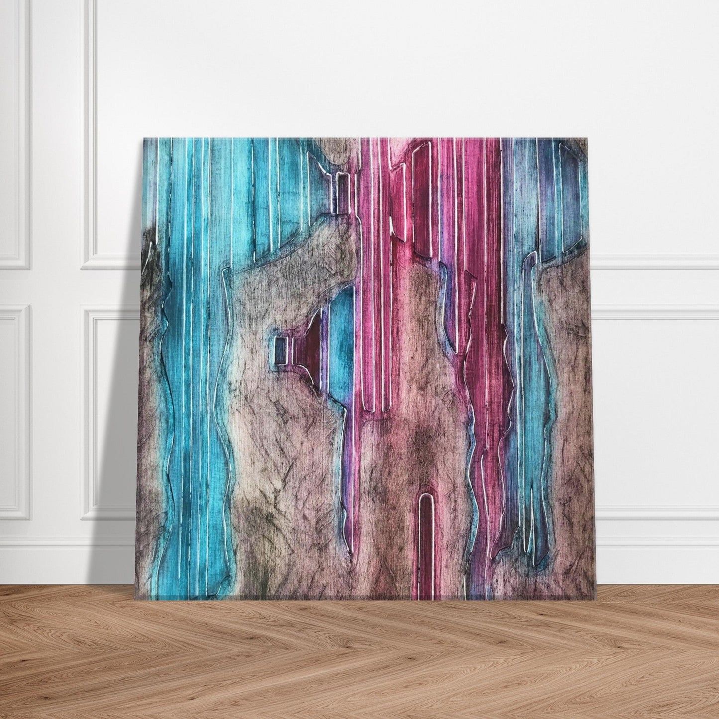‘Crow's Blanket' Abstract I 12x12 inch Art Print on Canvas I Original Artwork by American Artist Barbara Cleary