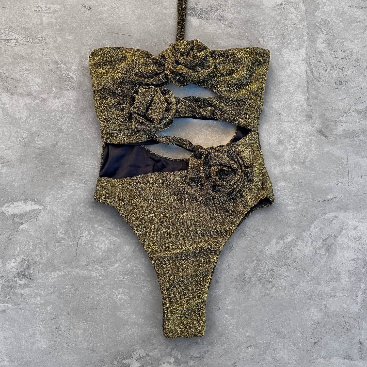 Laurice Gold Sparkle One Piece Swimsuit