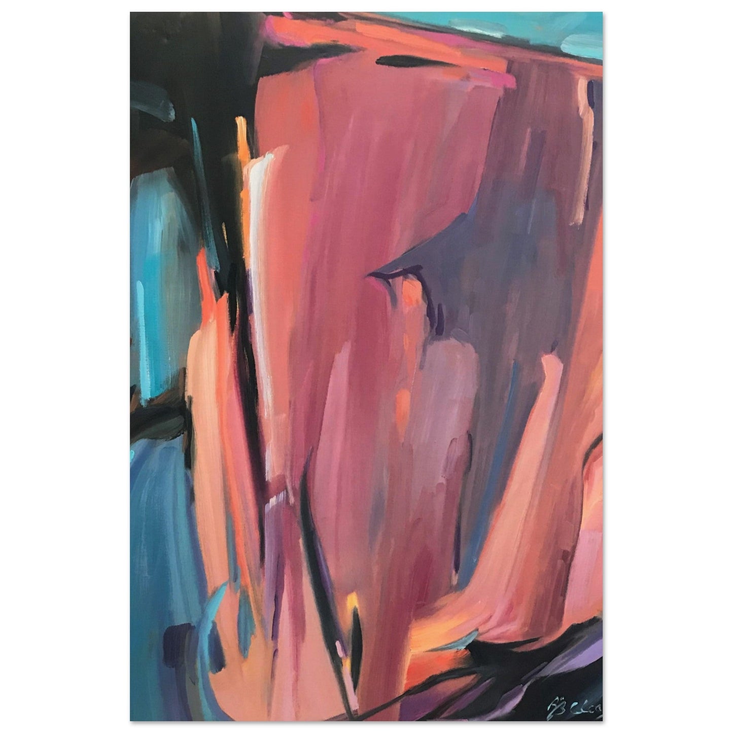 'Colorscape' Abstract I 12x18 Museum-Quality Matte Paper Poster | Original Artwork by American Artist Barbara Cleary