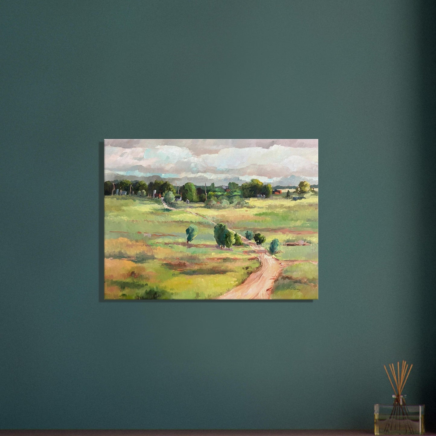 'The Meadow' Landscape I 24x32 inch Art Print on Canvas I Original Artwork by American Artist Barbara Cleary