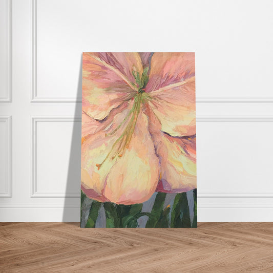'Amaryllis 1' Floral I 12x18 Museum-Quality Matte Paper Poster | Original Artwork by American Artist Barbara Cleary