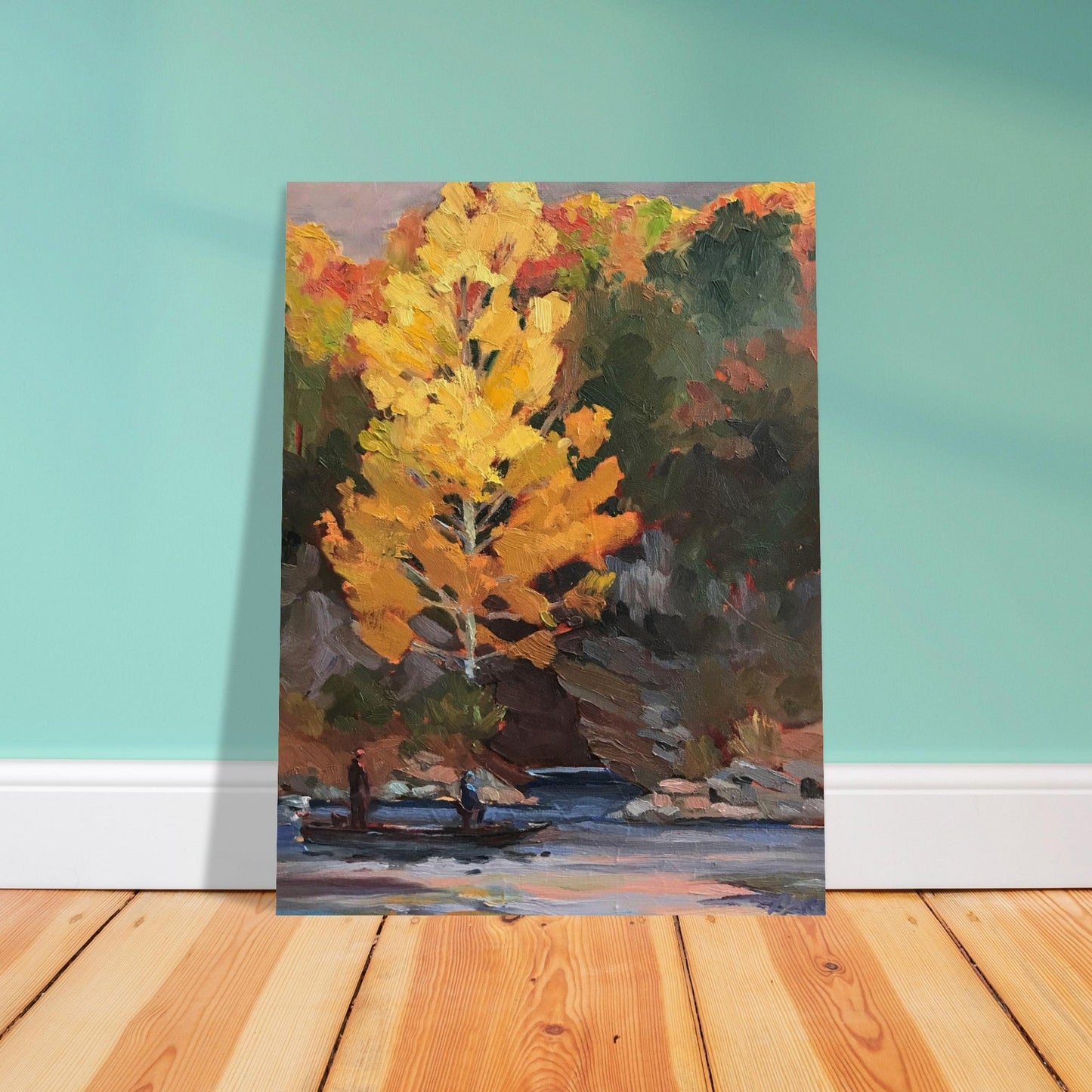 'Pine Cove' Coastal Landscape I 12x16 Museum-Quality Matte Paper Poster | Original Artwork by American Artist Barbara Cleary